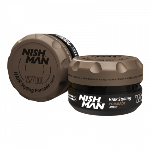 NishMan Hair Styling Amber Pomade Wax W10 100ml Nishman NZ